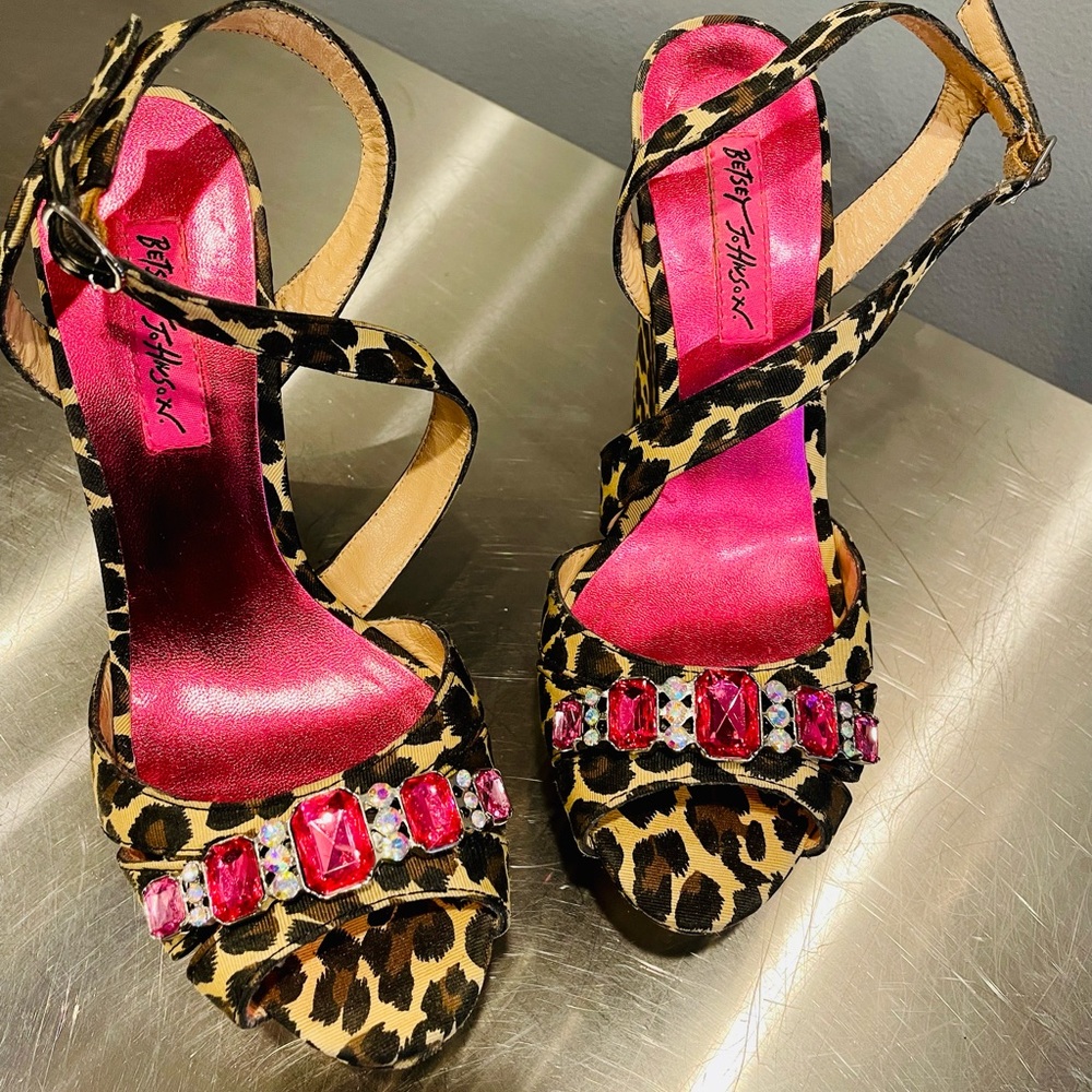 Betsey Johnson Elvira jeweled wedge